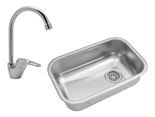 Johnson Zz52 Simple Kitchen Sink with Hydros Link Faucet 0