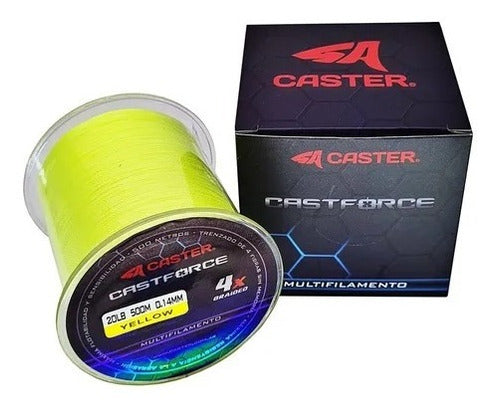 Caster Castforce 4X 0.20mm Multifilament Fishing Line Spool 500m - Yellow 0