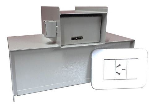 Simulated Safe Triple Wall Outlet Light Cover Security Box 2
