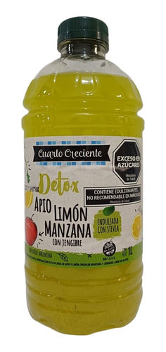 Cuarto Creciente Detox Juice: Apple, Lemon & Celery Flavored - 1L x 6 1