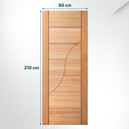 Folha De Porta Maciça 210x60cm Eucalipto Pm91 Sublime Wt 1