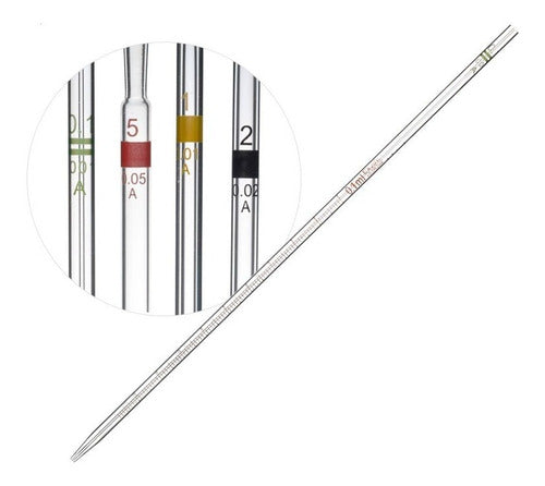 HDA Graduated Glass Pipette 2ml Class A (1/50) Serological 0