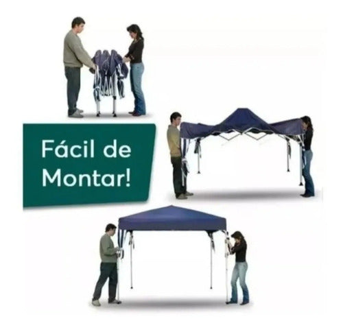 Foldable 3x3 Auto-Assembly Gazebo + Bag + Pegs 6