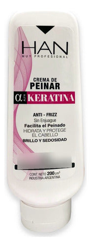 Han Crema De Peinar + Mascara Keratina Fortalece +kit Peine 1