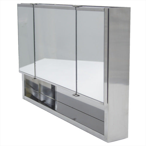 Dhinox Botiquin Para Baño Acero Inox 3 Cuerpos 60x40x8 Hd3 0