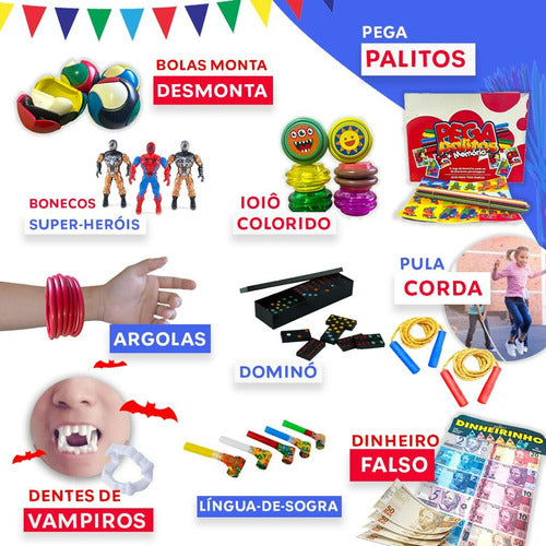 Kit 100 Prenda Festa Junina Brinquedos Doação Dia Da Criança 2