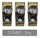 5 Hispanos Combo Café En Grano Tostado 3kg Expresso Pack 0