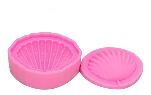 Molde De Silicone Concha 3d Para Confeitaria E Biscuit 3