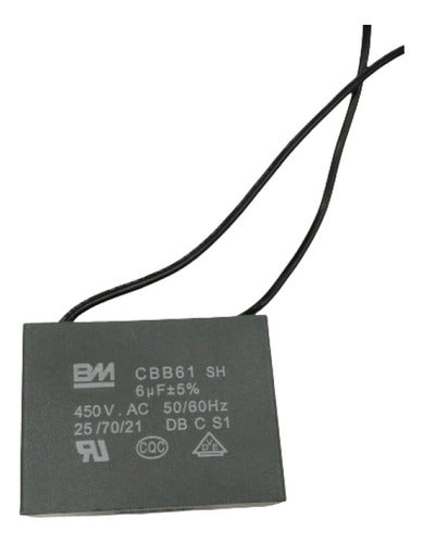 Panavox Condensador (Capacitor) 6 Uf - 450 Vac - 50/60 Hz - Inti 0