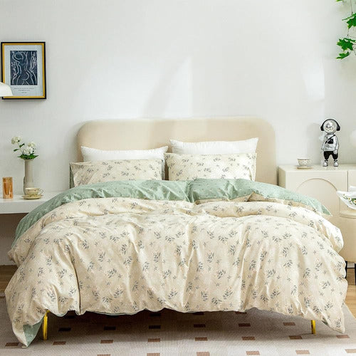 Jane yre Queen Floral Duvet Cover Set, 100% Cotton 3 Pieces 0