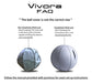 Vivora Luno Exercise Ball Chair, Felt, Standard 5