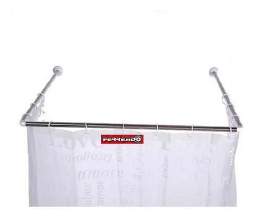 EGERY U-Shaped Shower Bar with 90 cm Elbows 0