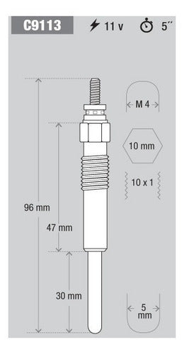 Bujía Calentadora 106 206 306 Partner Berlingo Combx4-oferta 2