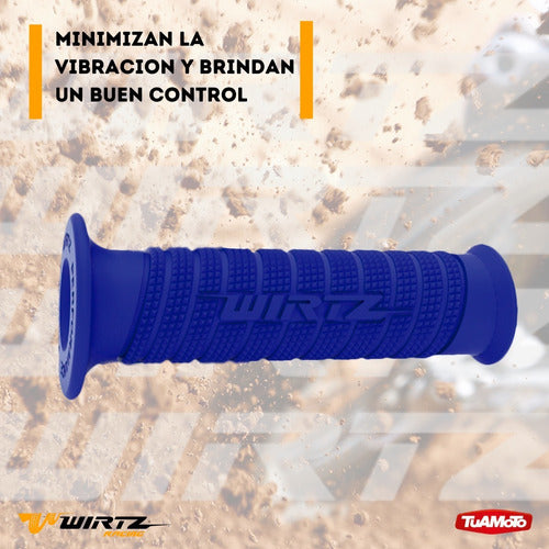 Puños Manoplas Grip Wirtz Street Calle Azul Cg Titan Fz 3