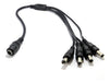 Dc 1 A 4 Splitter Adaptador Cable Para 5.5x2.1mm 4 Mujeres 1 2