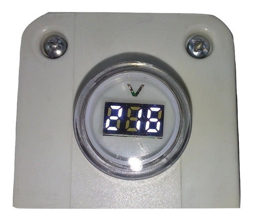 Digital Voltmeter 220V for 22mm Round Panel with White LED 2