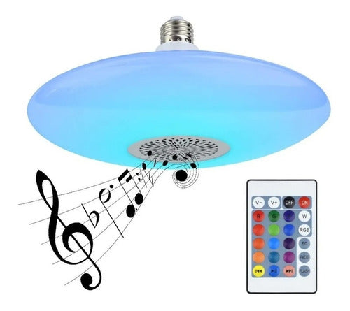 Generic LED RGB Lamp with Bluetooth Speaker and Remote Control 48W 0