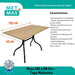 Metymas Kitchen Dining Table 120x70 Cm - Melamine Wood Top + Steel Base 1