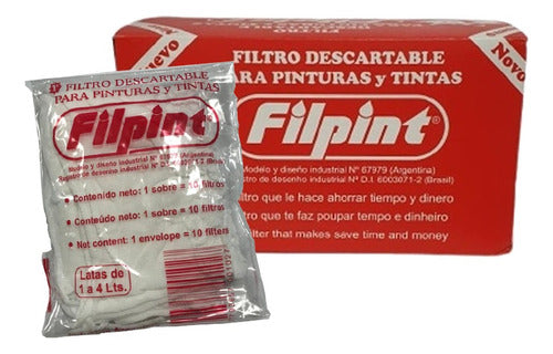 Filtro Descartable Pinturas Y Tintas 100 Unidades Filpint Mm 0