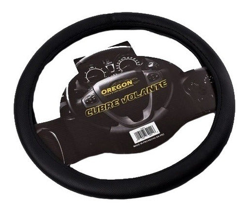 Universal Black PVC Steering Wheel Cover 38cm Oregon 0