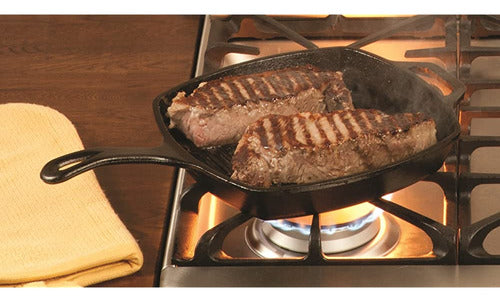 Lodge L8SGP3 Cast Iron Square Grill Pan, Pre-Seasoned 2