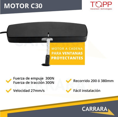 TOPP Motor A Cadena Ventana Automatica Proyectante Banderola C30 1