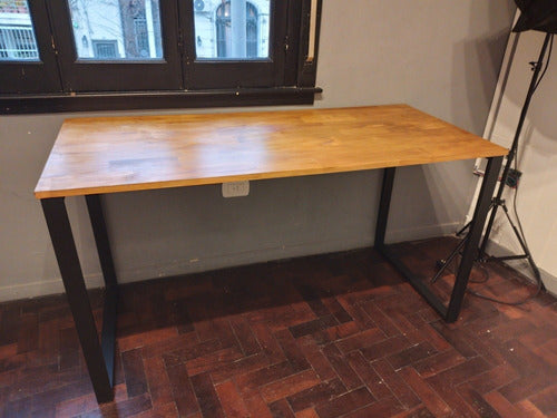 Industrial Iron and Wood Desk 0