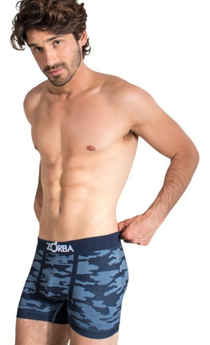Men's Cotton-Lycra Camouflage Printed Boxer Briefs Pack of 3 1