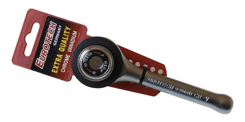 Eurotech 3/8'' Short Ratchet Wrench with Quick Release Button 1