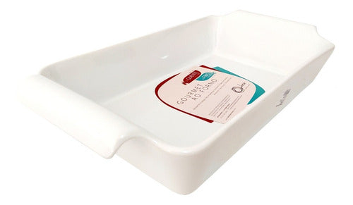 Rectangular White Porcelain Baking Dish with Handles by Oxford 1st Bz3 2