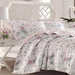 Laura Ashley Breezy Juego De Cobertor Floreado Rosado Y Gris 1