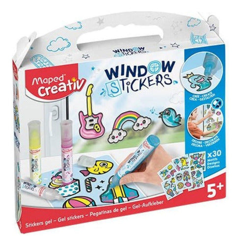 Maped Creativ Window Stickers Set - Gel Stickers for Windows with 30 Designs 0