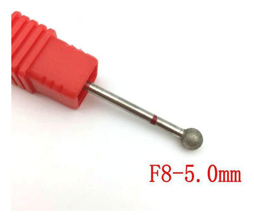 Red Diamond Flame Nail Drill Bit F8 Russian Manicure Premium Files 1