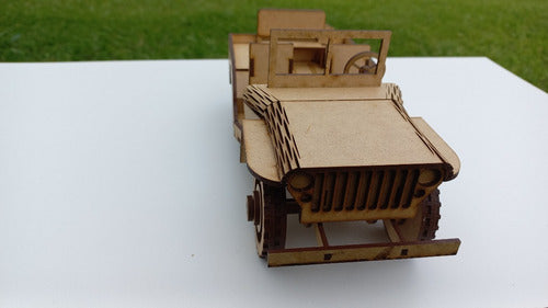 Jeep Willys Em Mdf Corte A Laser 3d 1