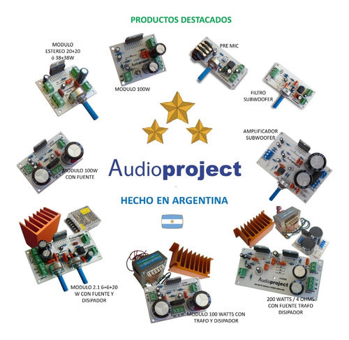 Preamplificador Mono Agudos Medios Graves Vol - Audioproject 5