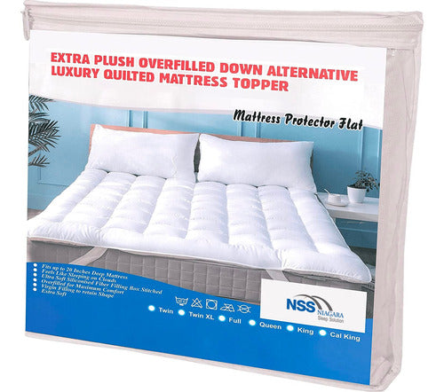 Niagara Sleep Solution King 78x80 Mattress Topper Pain Relief Quilted Protector 0