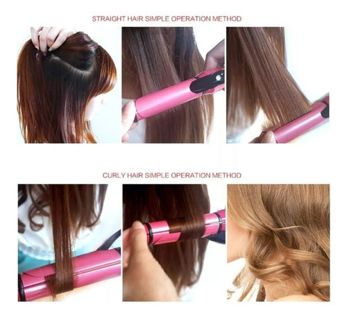 2-in-1 Hair Straightener and Curling Iron for Styling Waves and Curls 5