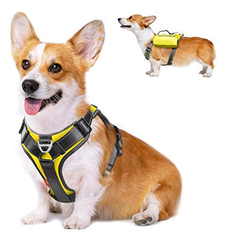 Fida Dog Harness, Multifunctional No-Pull Vest Harness with Backpack 0