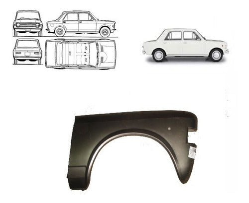 Fra Guardabarro Delantero Fiat 128 Modelo Viejo Derecho 0