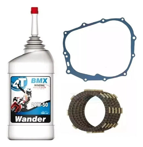 Alfa Kit Embrague Aceite + Discos + Junta Beta Bk 150 Franco Moto 0