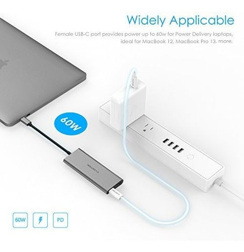 Concentrador Multipuerto Usb-c De Lention Con Salida Hdmi 4k 2