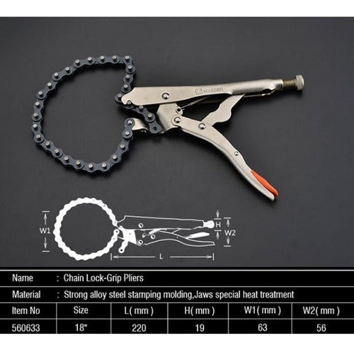 Harden 54085 18'' Chain Type Locking Pliers 1