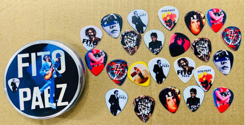 25 Fito Páez Special Guitar Picks Double-Sided Assorted + Gift Tin 1