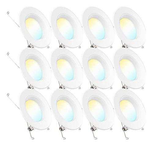 Sunco Lighting Paquete De 12 Luces Led De 5/6 Pulgadas Retro 0