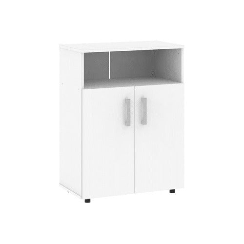 Modern Microwave Stand with Doors and Adjustable Shelves 5