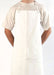 Bil-Vex 10u. PVC Bib Apron White with Abdominal Reinforcement 0.9m X 1.2m 3