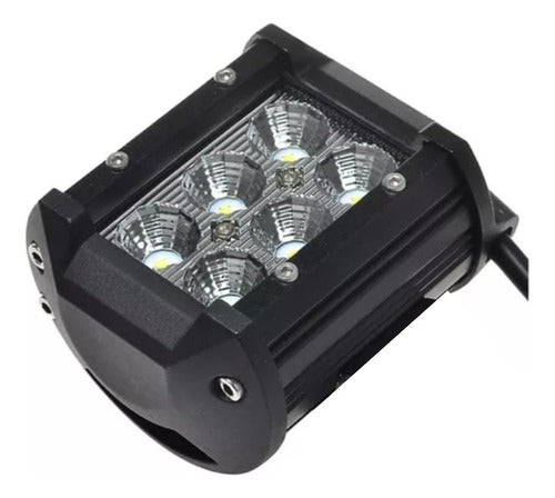 Faro Auxiliar 6 Led Cree 18 Watts Autos Motos Full Racing 1