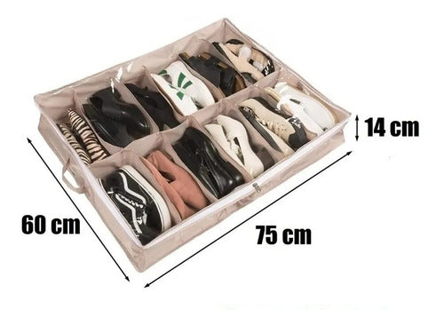 Regalosar Under Bed Shoe Organizer 12 Spaces 3