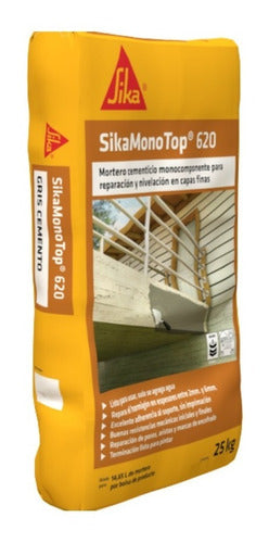 Sika Monotop 620 Mortero Reparación Capa Fina 25 Kg Liquid 0