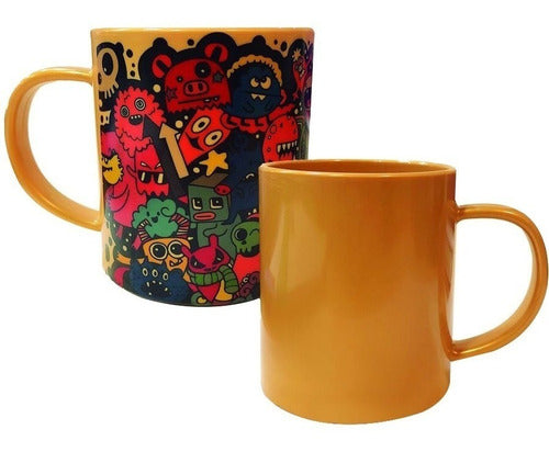 Sistema Continuo Tazas Sublimables De Polimero Color Dorado X12 Unidades 0